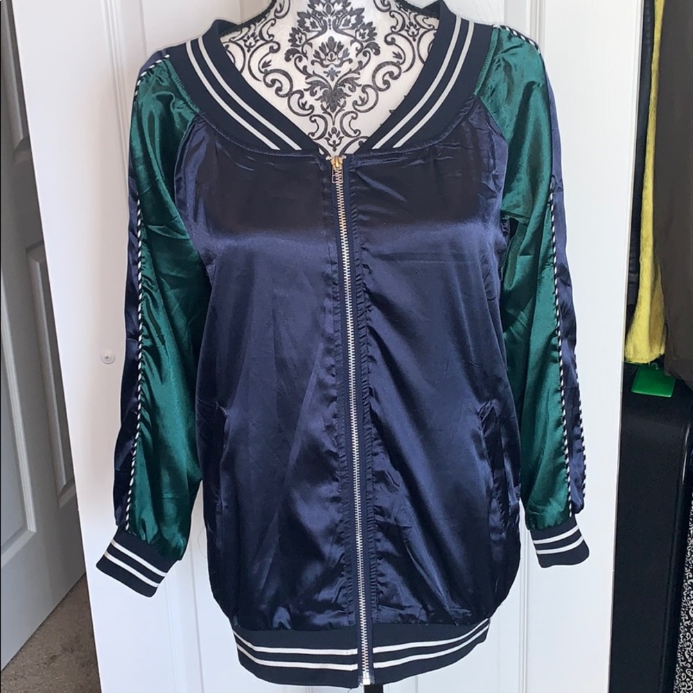 Akua by Jaase Satin Bomber Jacket - Picture 7 of 10
